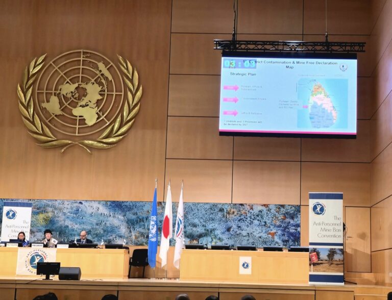 Sri Lanka Reaffirms Commitment to a Mine-Free Nation at the 22nd Meeting of States Parties